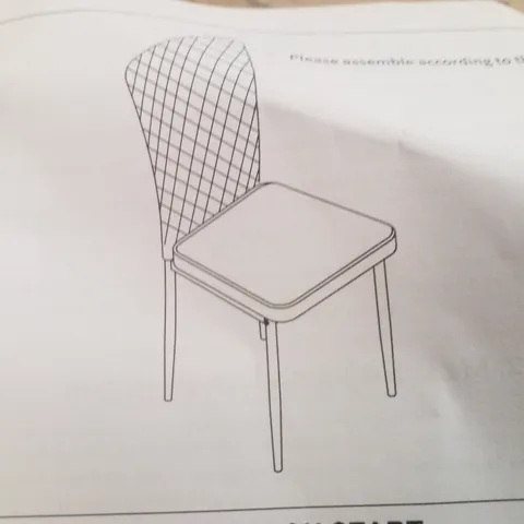 BOXED DINING CHAIRS (SET OF 4) - GREY (1 BOX)
