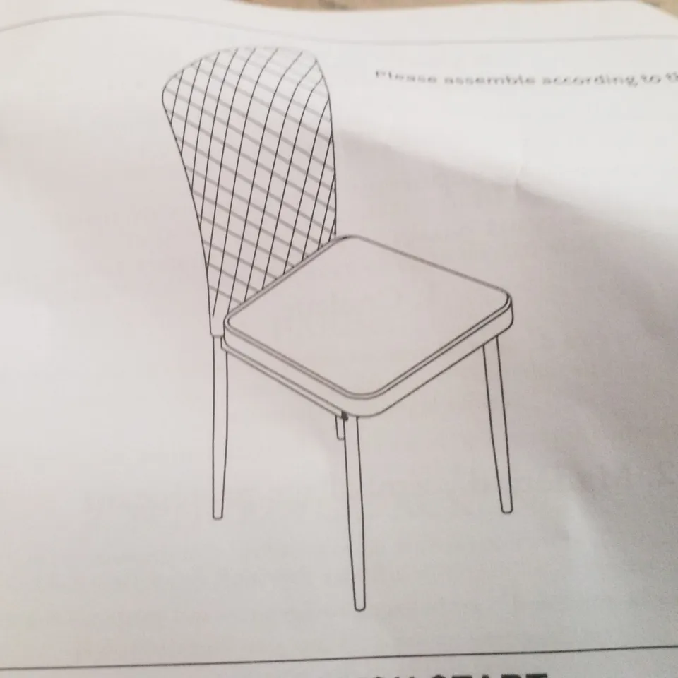 BOXED DINING CHAIRS (SET OF 4) - GREY (1 BOX)