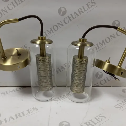 JOHN LEWIS TULIP WALL LAMP - ANTIQUE BRASS EFFECT FINISH