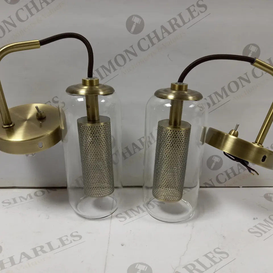 JOHN LEWIS TULIP WALL LAMP - ANTIQUE BRASS EFFECT FINISH