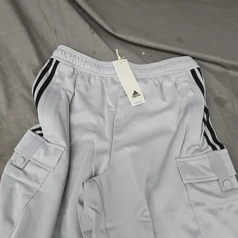 ADIDAS TIRO TRAINING PANTS – LIGHT GREY, SIZE M, CARGO POCKETS
