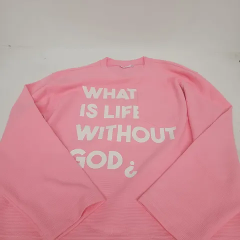 PIERRE BOUELLE PINK LONG-SLEEVE TOP – 2XL