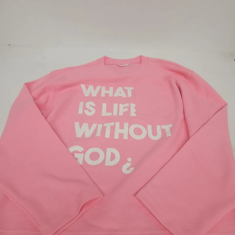 PIERRE BOUELLE PINK LONG-SLEEVE TOP – 2XL