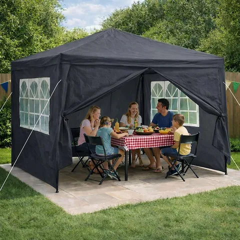 NEO 3 X 3 M EVENT GAZEBO 4 SIDE PANELS OUTDOOR WATERPROOF GARDEN PARTY TENT