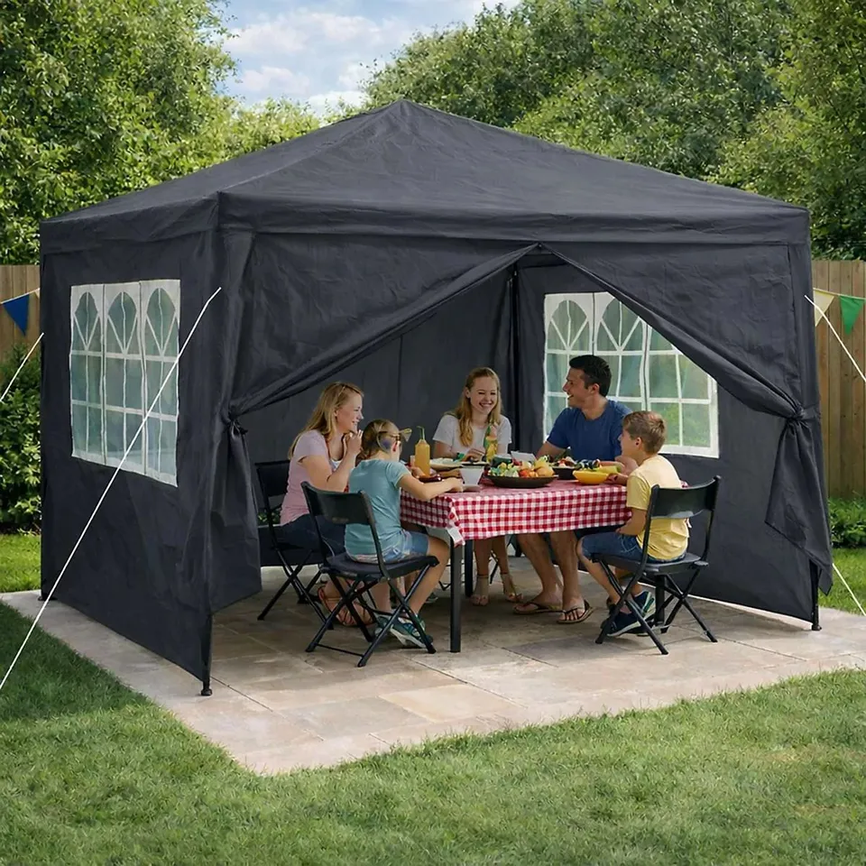 NEO 3 X 3 M EVENT GAZEBO 4 SIDE PANELS OUTDOOR WATERPROOF GARDEN PARTY TENT