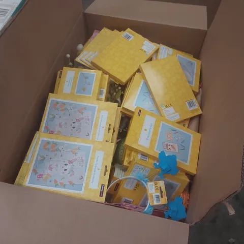 BOX CONTAINING A LARGE QUANTITY OF ASSORTED EASTER PRODUCTS