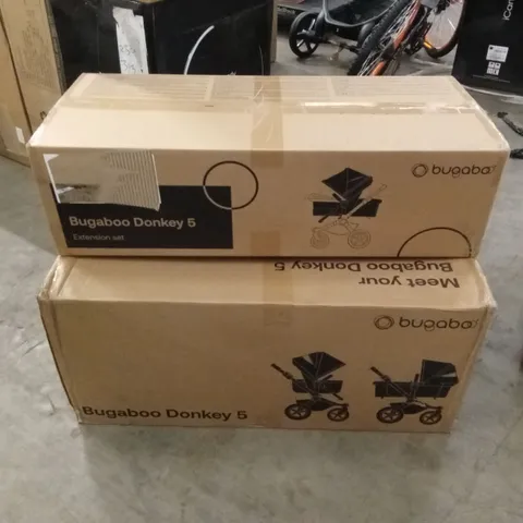 BOXED BUGABOO DONKEY 5 STROLLER AND CARRYCOT (2 BOXES)