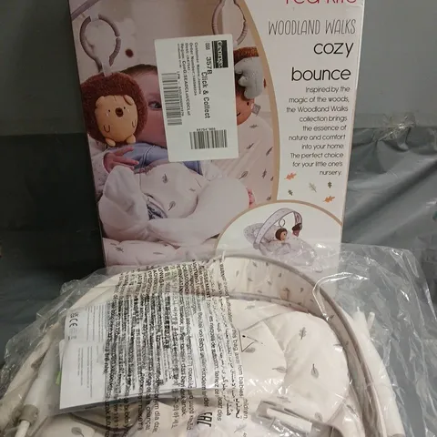BOXED RED KITE WOODLAND WALKS COZY BOUNCE MUSICAL BABY BOUNCER