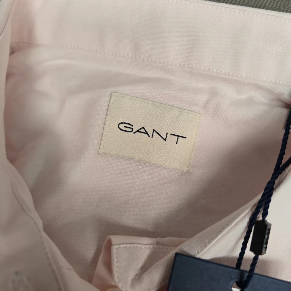GANT SUM STRETCH OXFORD SHIRT – PALE PINK, MEN'S, UK 18 (EU 46) – COLOUR 662