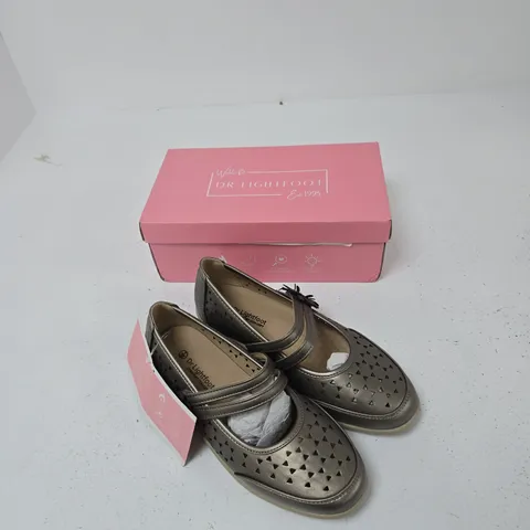 DR LIGHTFOOT GABRIELL PEWTER WOMEN'S SHOES – UK 7, WIDE FIT