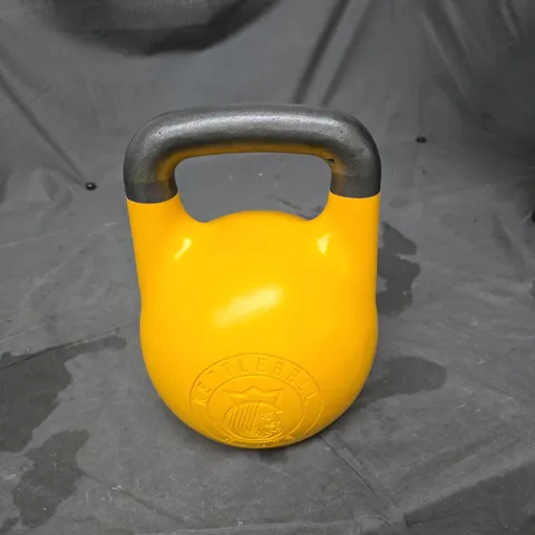KETTLEBELL – 16 KG, BRIGHT YELLOW WITH BLACK HANDLE 