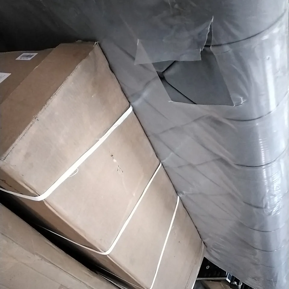 BAGGED GREY DOUBLE HEADBOARD 