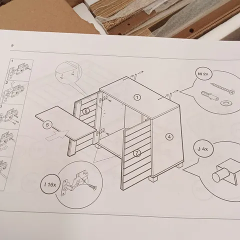 BOXED WOODEN CABINET - NATURAL (1 BOX)