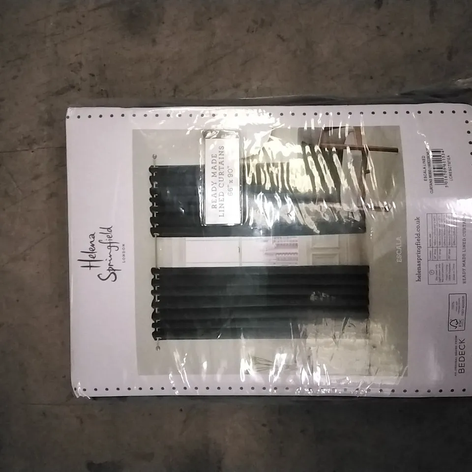 DESIGNER ESCALA EYELET ROOM DARKENING CURTAINS COLOUR: TEAL SIZE: 66 X 90"