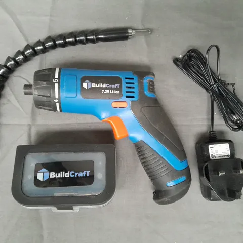 BOXED BUILDCRAFT 7.2V RECHARGABLE CORDLESS SCREWDRIVER