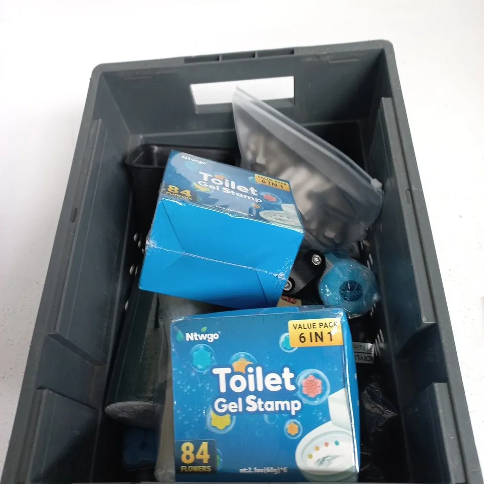 TOTE OF APPROXIMATELY 12 ASSORTED ITEMS TO INCLUDE: BLU TACK 