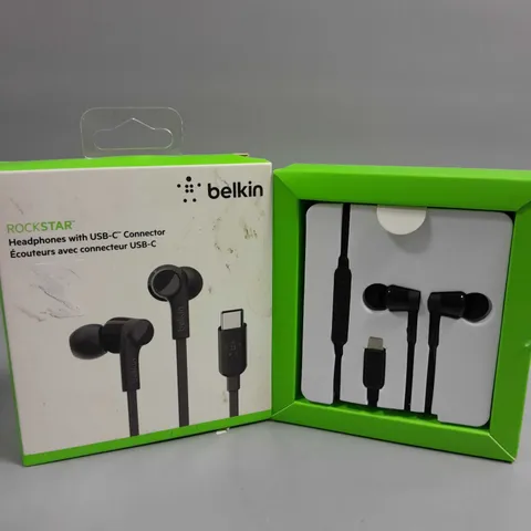 BOXED BELKIN ROCKSTAR USB-C CONNECTOR HEADPHONES