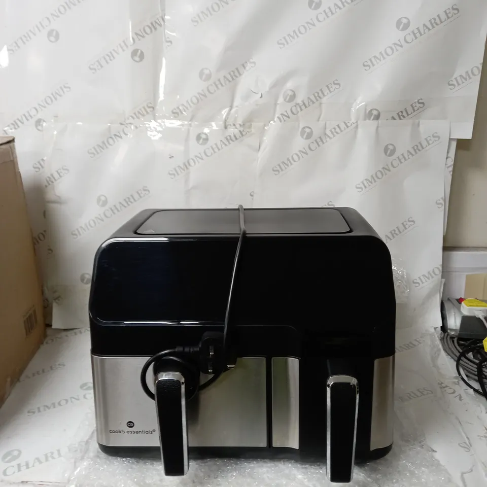 BOXED COOK'S ESSENTIALS 7.7L DUAL AIR FRYER 