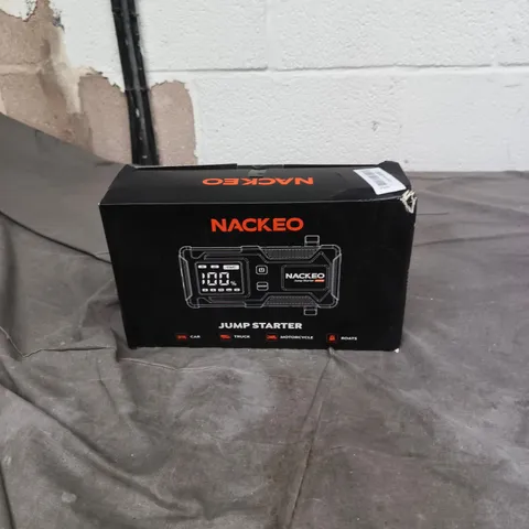 NACKEO JUMP STARTER PORTABLE BATTERY BOOSTER – BOXED 