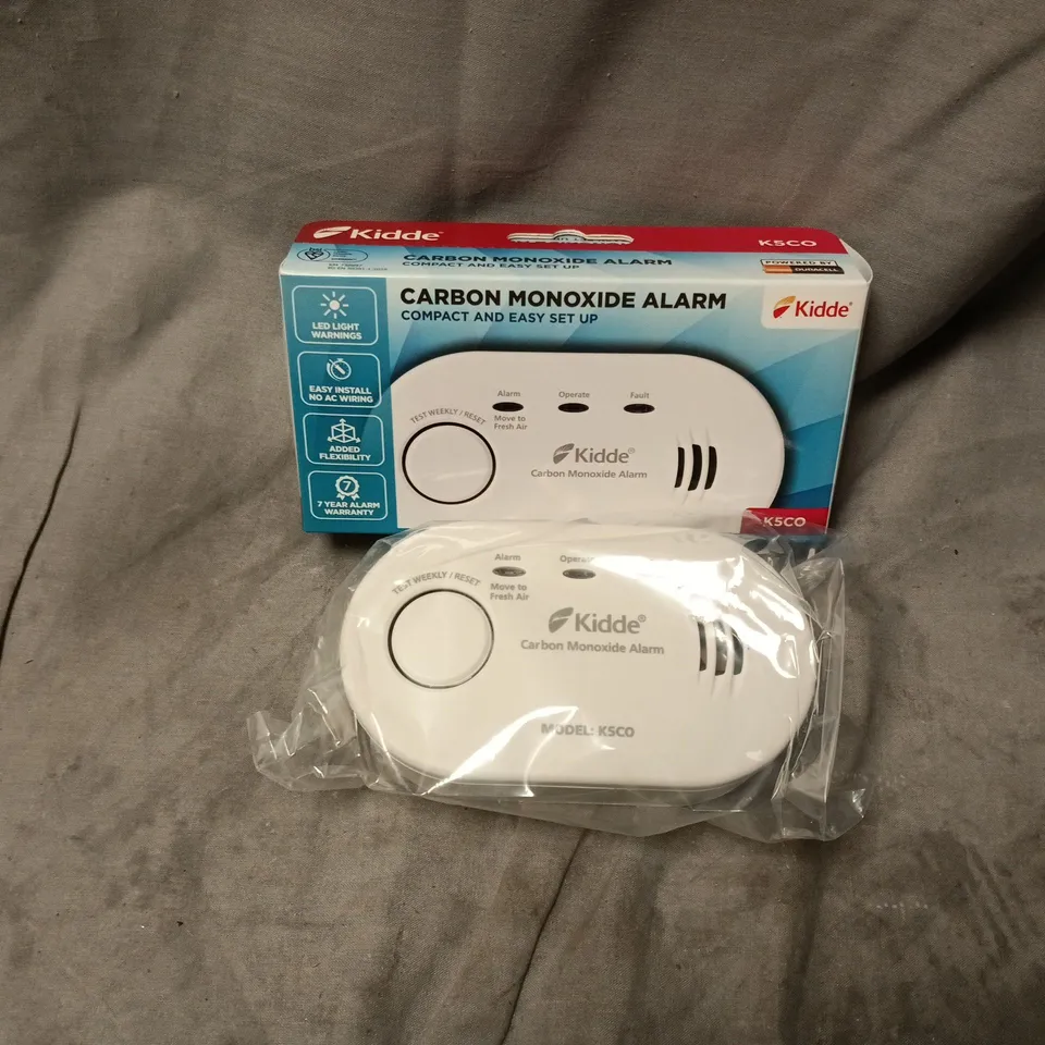 BOXED KIDDE CARBON MONOXIDE ALARM KSCO – COMPACT, EASY SET UP