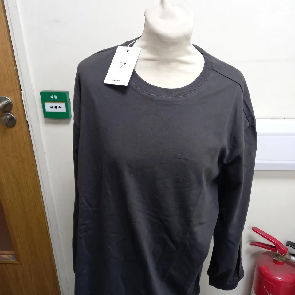GYMSHARK OVERSIZED LONG SLEEVE TOP SIZE XL 