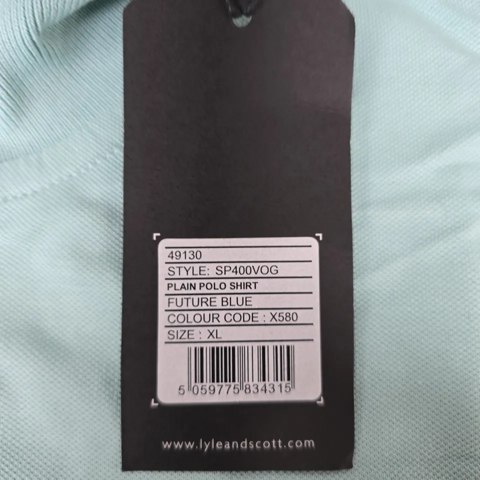 LYLE & SCOTT PLAIN POLO SHIRT – FUTURE BLUE - XL