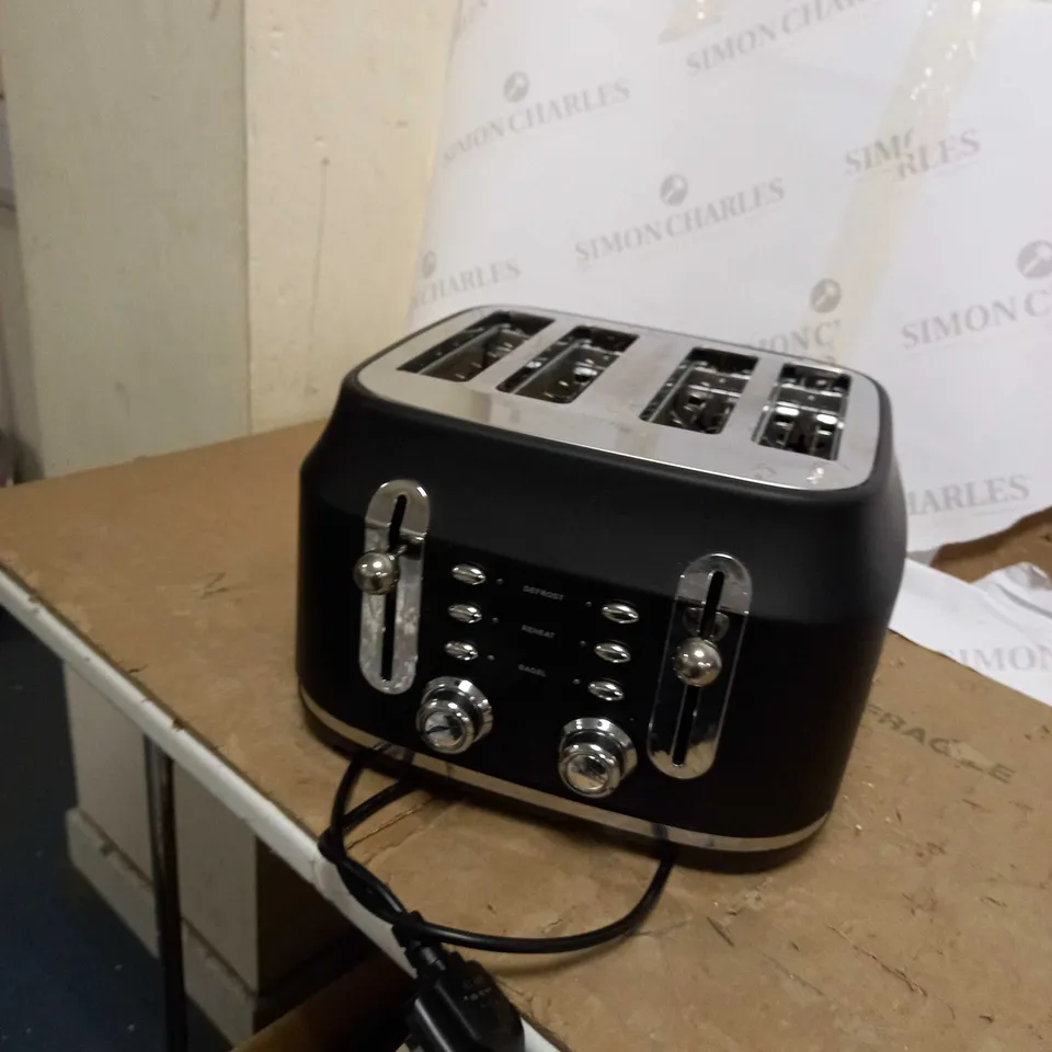 RANGEMASTER CLASSIC BLACK 2.1KW 4 SLICE TOASTER