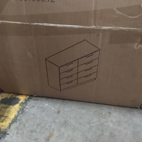 BOXED LAURA JAMES 8 CHEST OF DRAWERS - PURE WHITE - CARTON 1