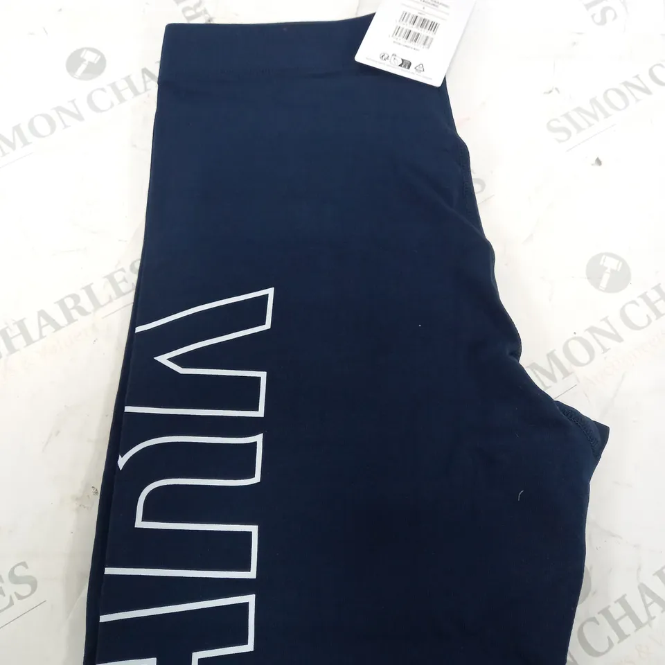 GYMSHARK COTTON GRAPHIC LEGGING - SIZE S - NAVY