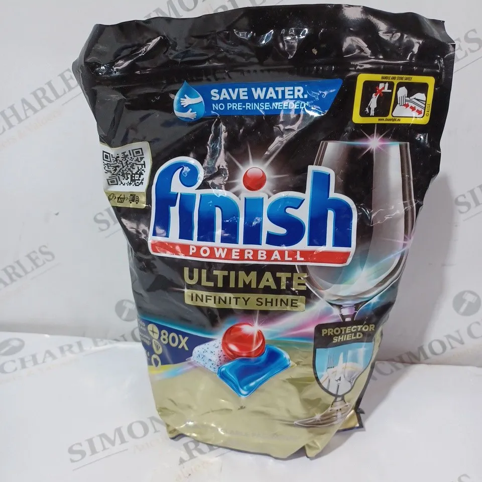FINISH QUANTUM INFINITY SHINE DISHWASHER CLEAN SHIELD PROTECTOR 80 TABLETS