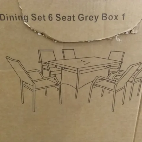 BOXED SET OF 6 ANTIGUA OUTDOOR GARDEN DINING CHAIRS // CHAIRS ONLY (1 BOX)