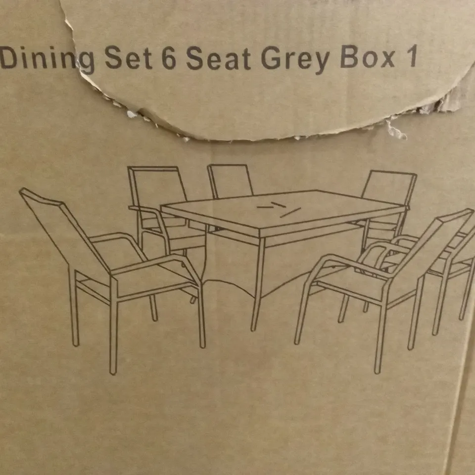 BOXED SET OF 6 ANTIGUA OUTDOOR GARDEN DINING CHAIRS // CHAIRS ONLY (1 BOX)