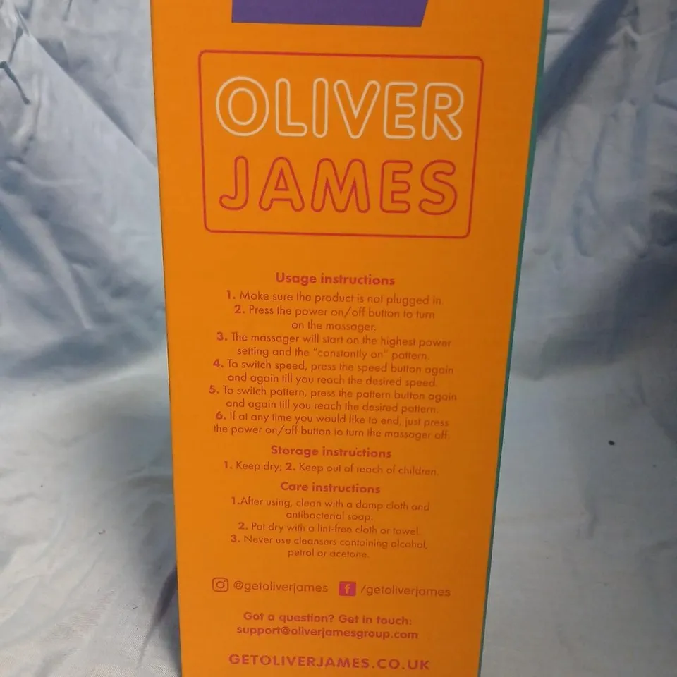 OLIVER JAMES PERSONAL MASSAGER – BOXED