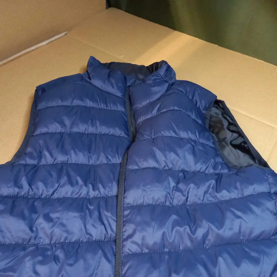 DESIGNER NAVY PADDED GILET - SMALL