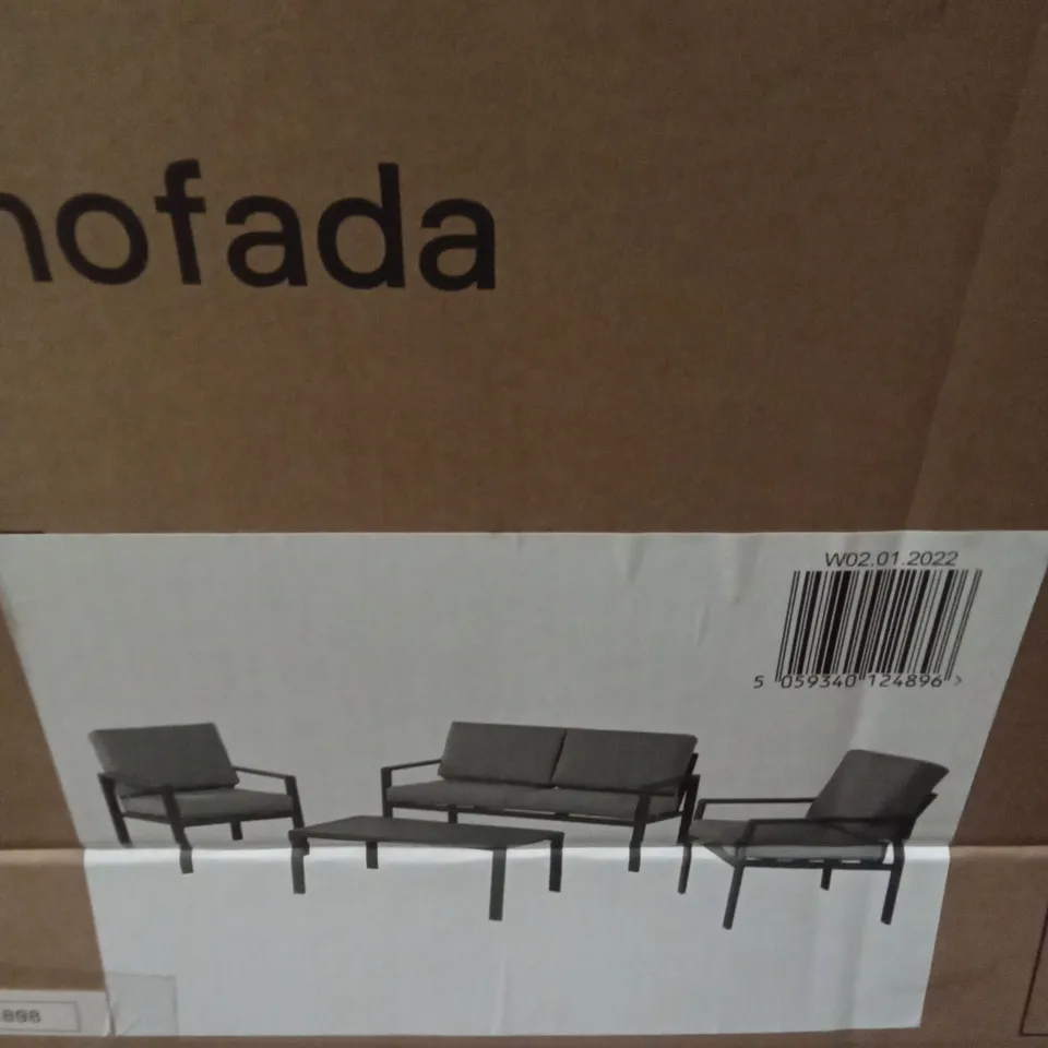 BOXED GOODHOME MOOREA ALUMINIUM COFFEE SET WITH CUSHION 