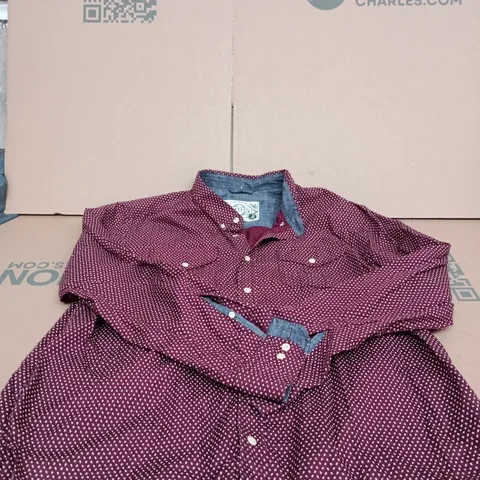 RED HERRING BURGUNDY EXTRA LARGE SHIRT LONG SLEEVES