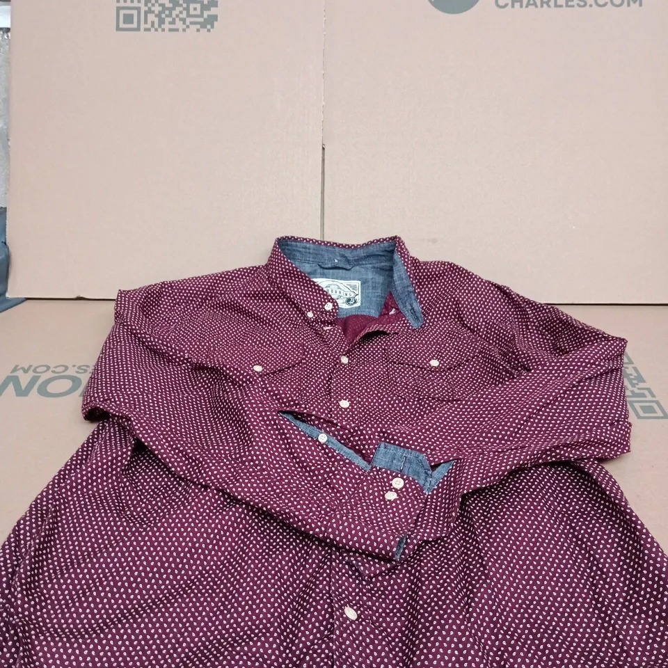 RED HERRING BURGUNDY EXTRA LARGE SHIRT LONG SLEEVES