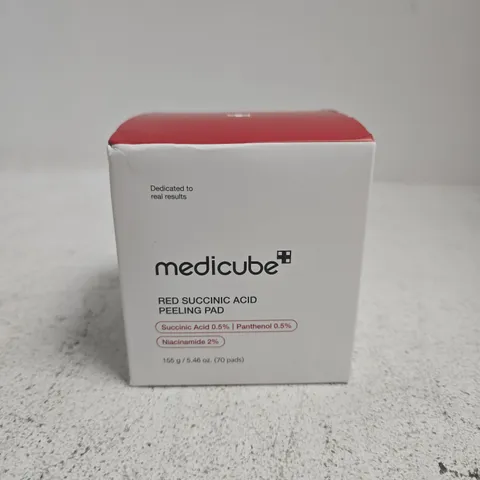 BOXED AND SEALED MEDICUBE RED SUCCINIC ACID PEELING PAD (70 PADS)