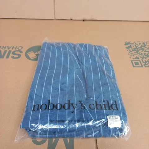 NOBODY'S CHILD WOMEN'S MID PIN STRIPE DRESS – BLUE, UK 12 (EU 46, US 8)