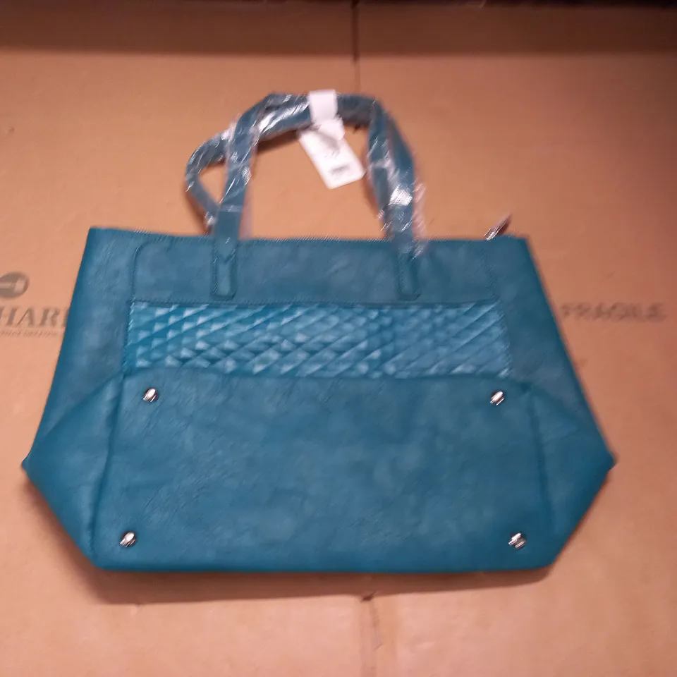 ANDIE BLUE VERT LEATHER LOOK BAG