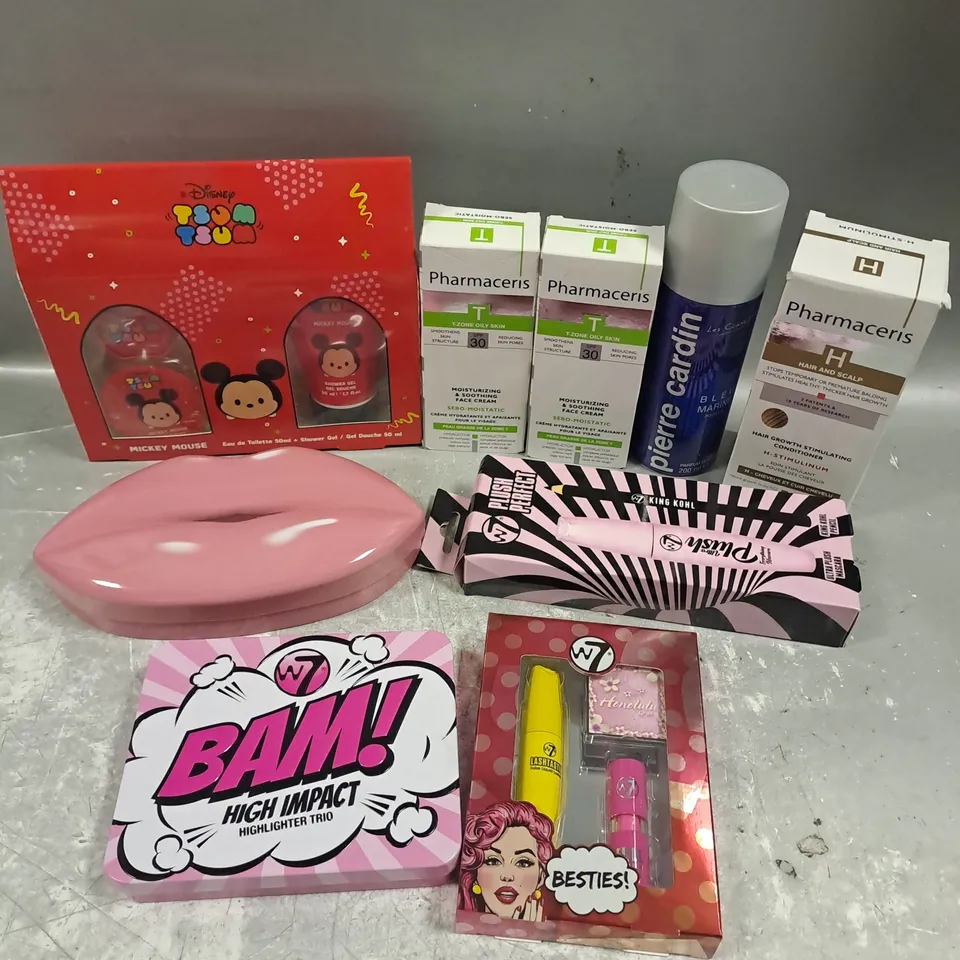 APPROX 20 ASSORTED BEAUTY PRODUCTS TO INCLUDE HIGHLIGHTER TRIO, DISNEY EDT SET, HAIR GROWTH CONDITIONER, ETC 