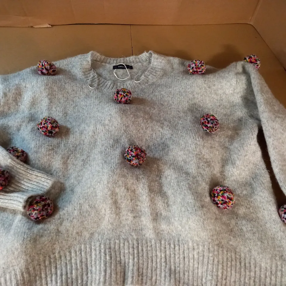 ZARA KNIT BOBBLE JUMPER - EUR L