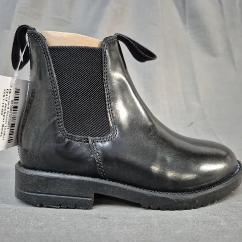 BOXED PAIR OF RHINEGOLD CLASSIC CHILD'S JODPUR BOOTS IN BLACK SIZE 13C