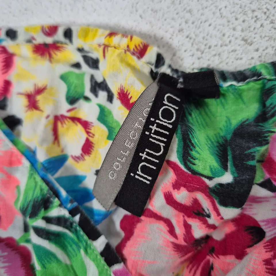 WOMEN'S TROPICAL FLORAL DRESS – UK SIZE 12