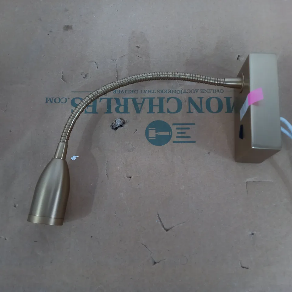 BRASS BEDSIDE FLEXIBLE SPOTLIGHT