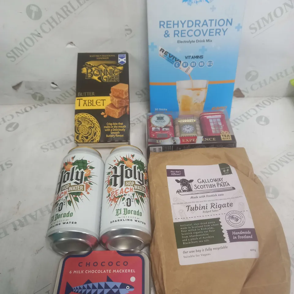 BOX OF APPROXIMATELY 15 ASSORTED COSMETIC ITEMS TO INCLUDE - HOP WATER PEACK, BUTTER TABLET, CHOCOLATE MACKEREL ETC