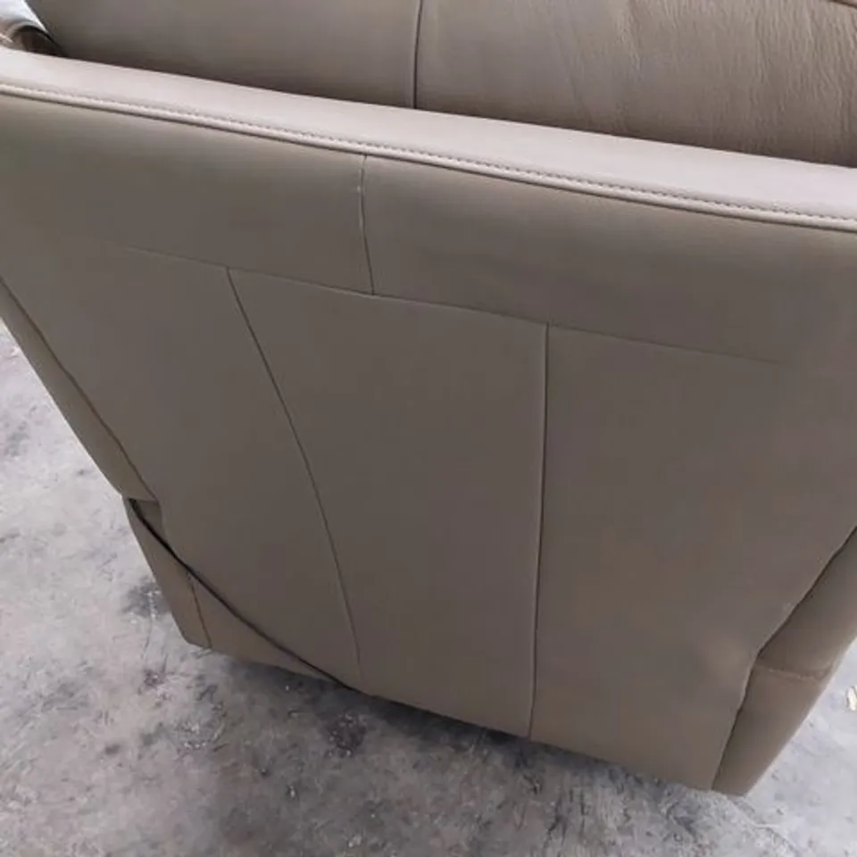 QUALITY BRITISH DESIGNER G PLAN KINGSBURY POWER RECLINING EASY CHAIR CAPRI MUSHROOM LEATHER 