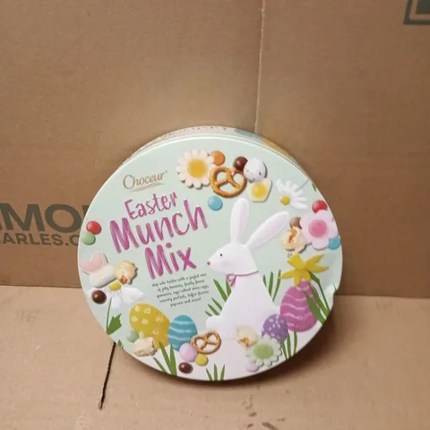 CHOCEUR EASTER MUNCH MIX TIN – ROUND CHOCOLATE ASSORTMENT - BB AUG 26