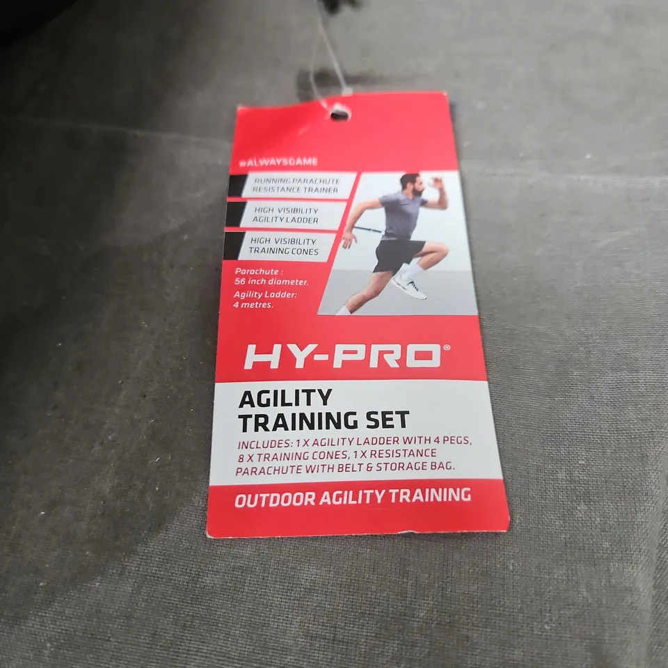 HY-PRO AGILITY TRAINING SET – OUTDOOR LADDER, CONES, PARACHUTE & CARRY BAG