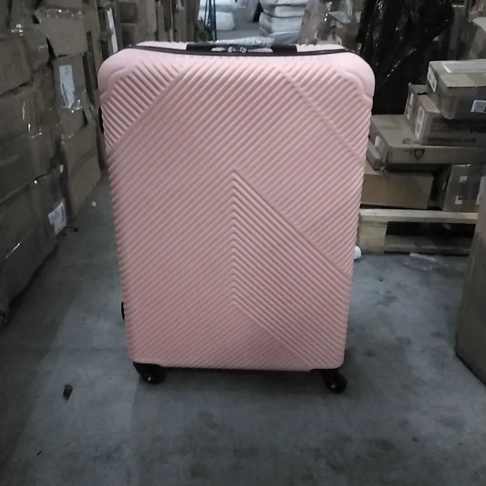 BOXED NEO PINK HARD SHELL LUGGAGE SUITCASE